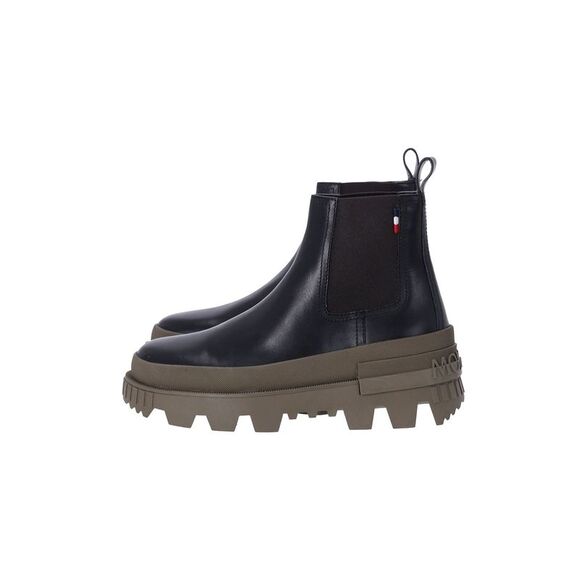 Moncler Lir Chunky Chelsea Boots in Black Leather - Picture 2 of 10
